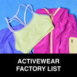 Activewear Factory List