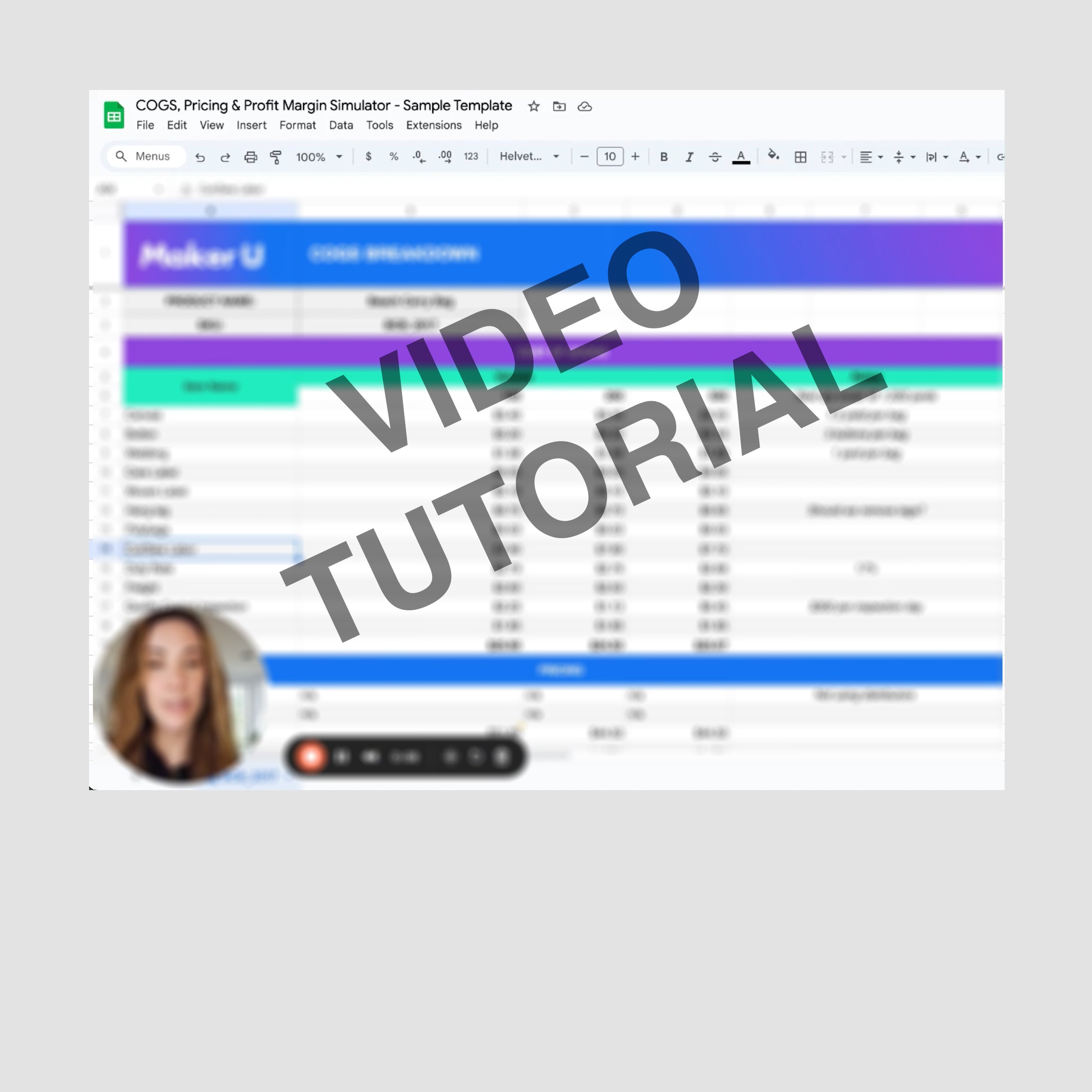 Costing, Pricing, and Profit Margin Template