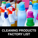 Cleaning Products Factory List