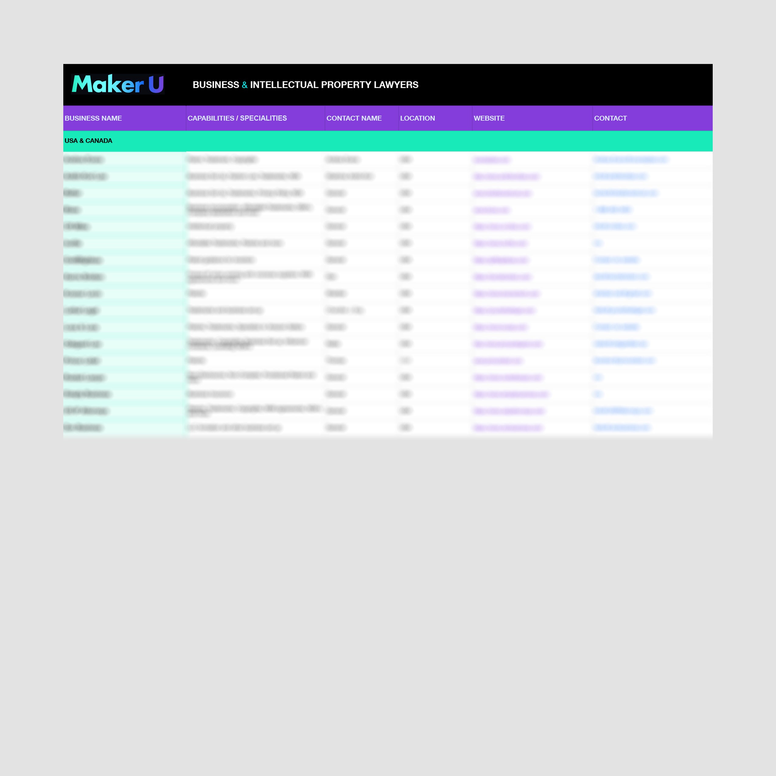 Legal Support Vendor List