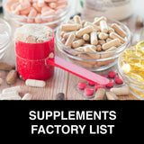 Supplements Factory List