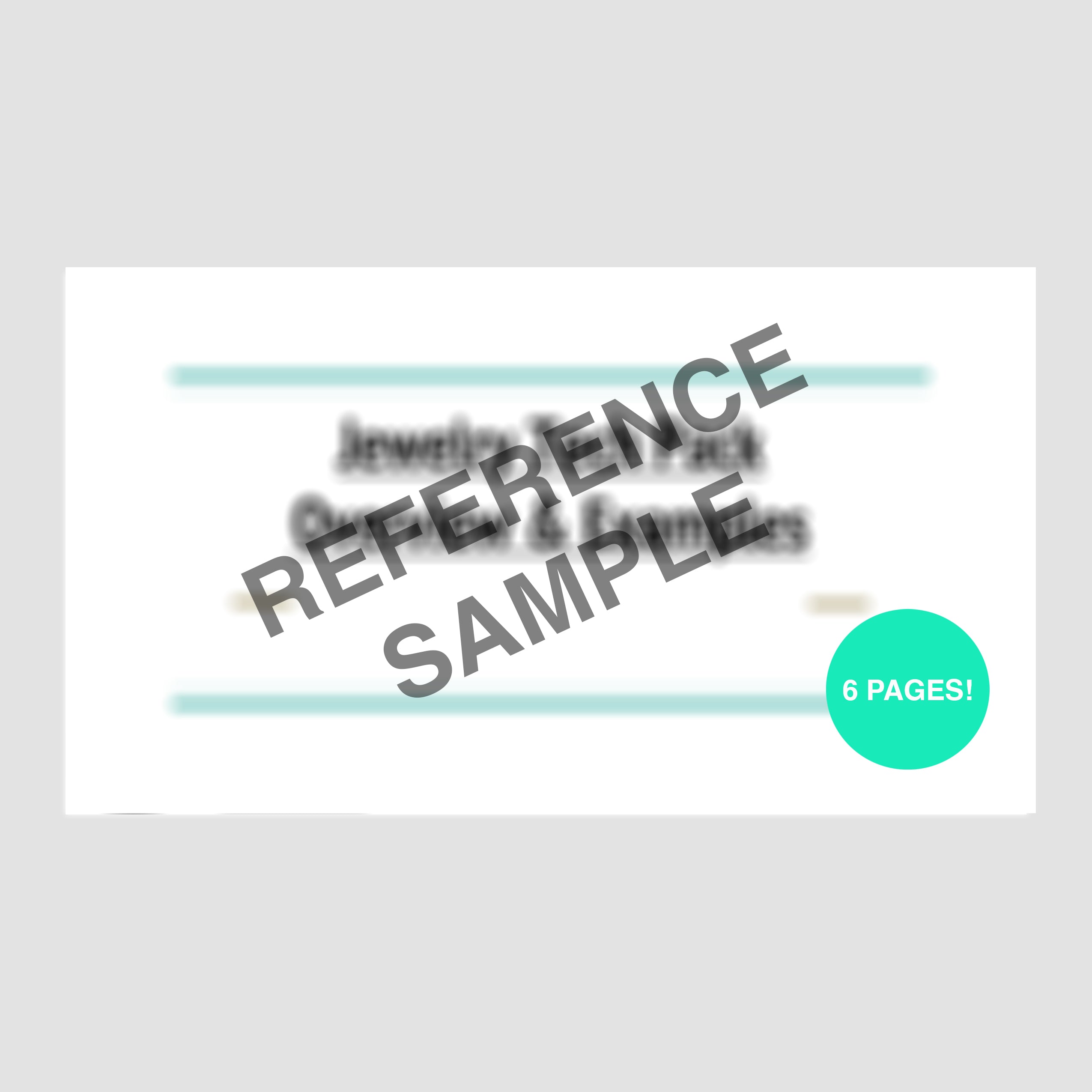 Tech Pack Template - Jewelry