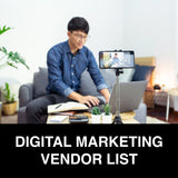 Digital Marketing Vendor List