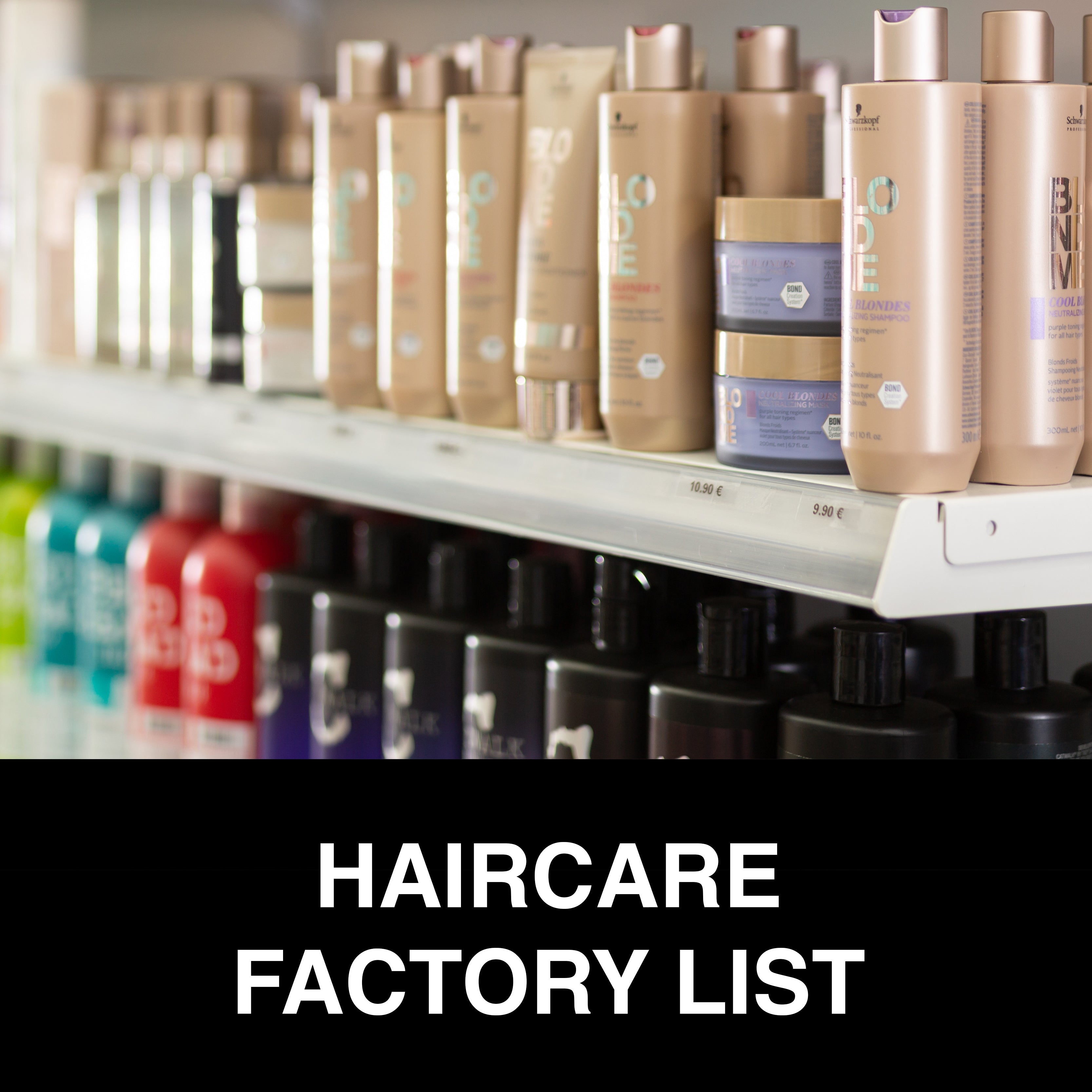Haircare Factory List