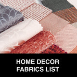 Home Decor Fabrics List